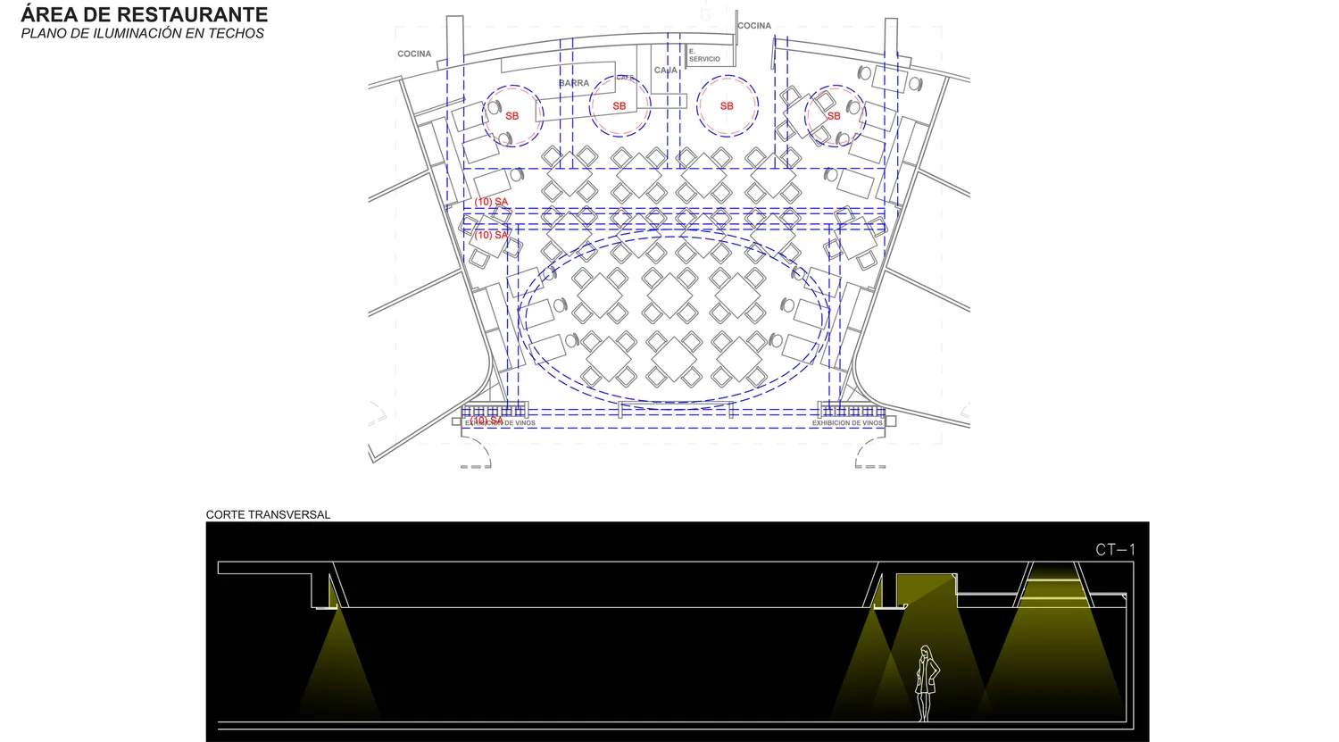 Schematic lighting study — phase one