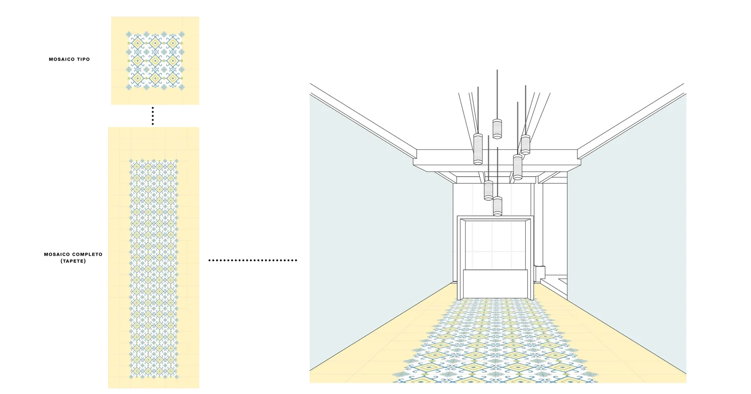 Infinito Tile — the pattern across a continuous field